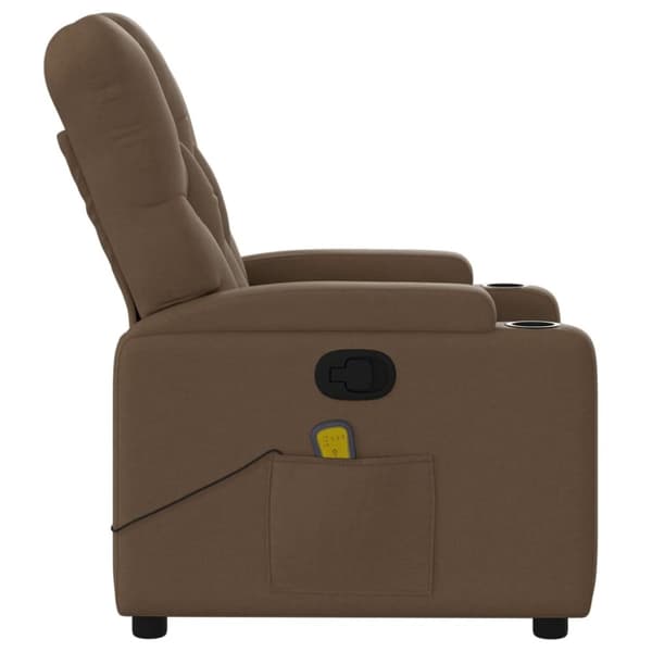 vidaXL massagestol stof brun