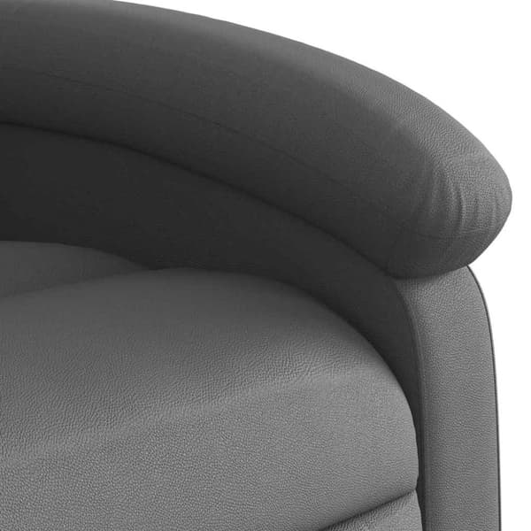 vidaXL Massagefåtölj grå äkta läder