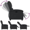 Miniatyrbild 3 av 11: vidaXL Reclinerfåtölj svart äkta läder