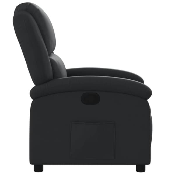 vidaXL Reclinerfåtölj svart äkta läder