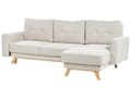 Miniatyrbillede 5 af 11: Hjørnesofa med Chaiselong Beige Stof 3 Personers Sofa L Formet Dyb Sofahjørne Siddemøbel Blød Stofsofa Venstrevendt