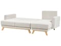Miniatyrbillede 7 af 11: Hjørnesofa med Chaiselong Beige Stof 3 Personers Sofa L Formet Dyb Sofahjørne Siddemøbel Blød Stofsofa Venstrevendt