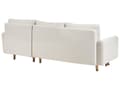 Miniatyrbillede 8 af 11: Hjørnesofa med Chaiselong Beige Stof 3 Personers Sofa L Formet Dyb Sofahjørne Siddemøbel Blød Stofsofa Venstrevendt