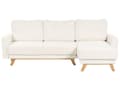 Miniatyrbillede 5 af 11: Hjørnesofa med Chaiselong Hvid Boucle 3 Personers Sofa L Formet Dyb Sofahjørne Siddemøbel Blød Stofsofa Venstrevendt