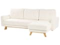 Miniatyrbillede 6 af 11: Hjørnesofa med Chaiselong Hvid Boucle 3 Personers Sofa L Formet Dyb Sofahjørne Siddemøbel Blød Stofsofa Venstrevendt