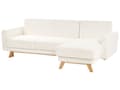 Miniatyrbillede 7 af 11: Hjørnesofa med Chaiselong Hvid Boucle 3 Personers Sofa L Formet Dyb Sofahjørne Siddemøbel Blød Stofsofa Venstrevendt