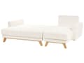 Miniatyrbillede 8 af 11: Hjørnesofa med Chaiselong Hvid Boucle 3 Personers Sofa L Formet Dyb Sofahjørne Siddemøbel Blød Stofsofa Venstrevendt