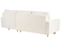 Miniatyrbillede 9 af 11: Hjørnesofa med Chaiselong Hvid Boucle 3 Personers Sofa L Formet Dyb Sofahjørne Siddemøbel Blød Stofsofa Venstrevendt