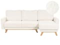 Miniatyrbillede 1 af 11: Hjørnesofa med Chaiselong Hvid Boucle 3 Personers Sofa L Formet Dyb Sofahjørne Siddemøbel Blød Stofsofa Venstrevendt