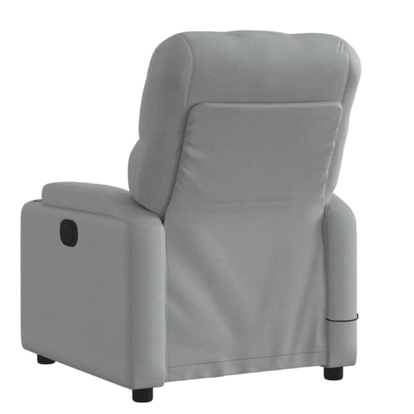 vidaXL Massagefåtölj ljusgrå tyg