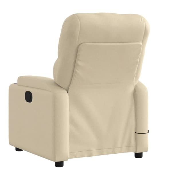 vidaXL massagestol stof cremefarvet