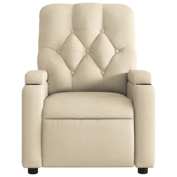vidaXL massagestol stof cremefarvet