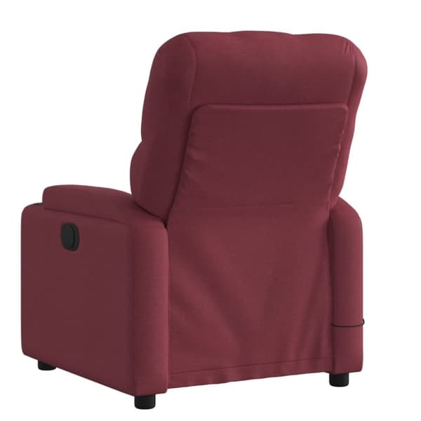 vidaXL massagestol stof vinrød