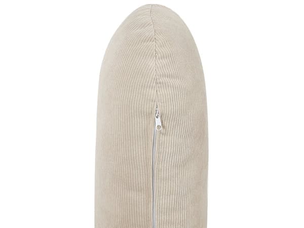 Kulmasohva beige kolmelle vakosamettiverhoilu puujalat oikeakätinen koristetyynyt retro