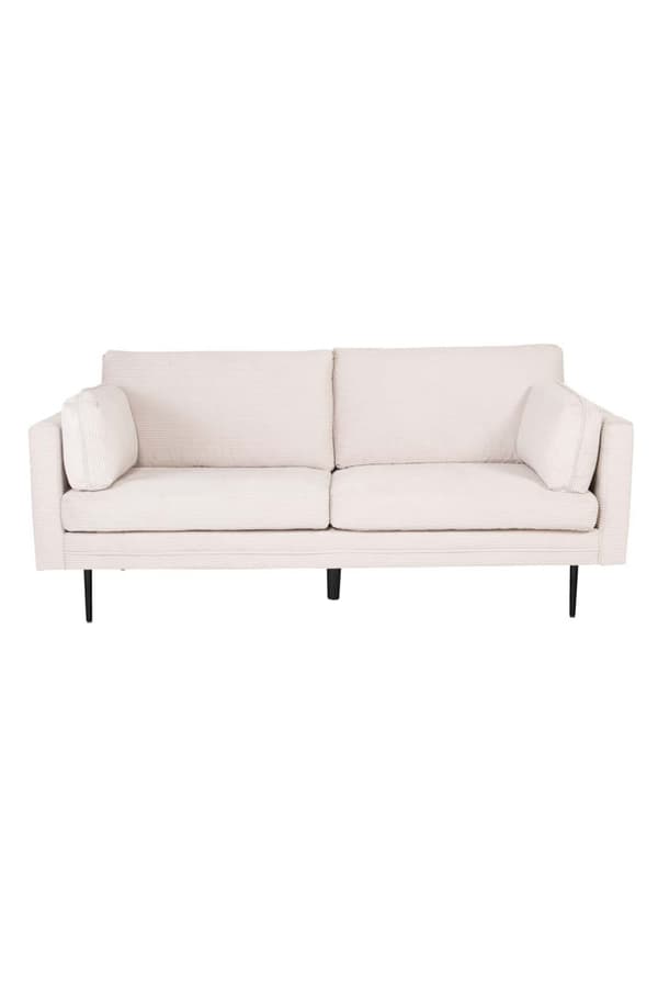Boom sofa 3 seter fløyel lys beige.