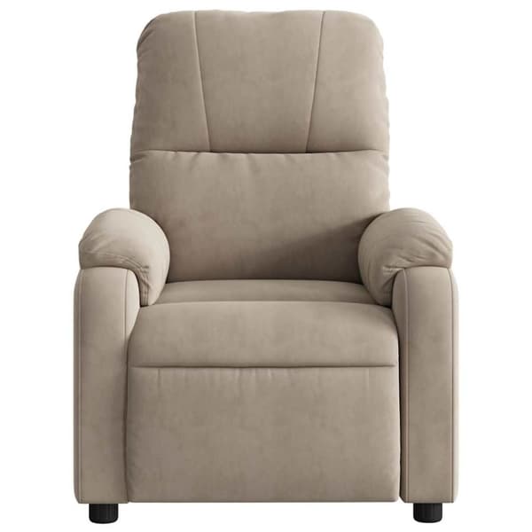 vidaXL Massagefåtölj taupe mikrofibertyg