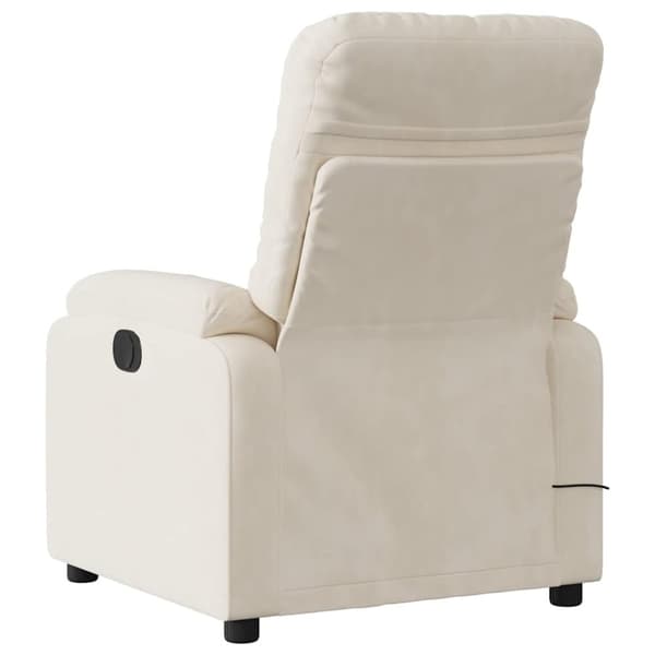 vidaXL Massagefåtölj beige mikrofibertyg