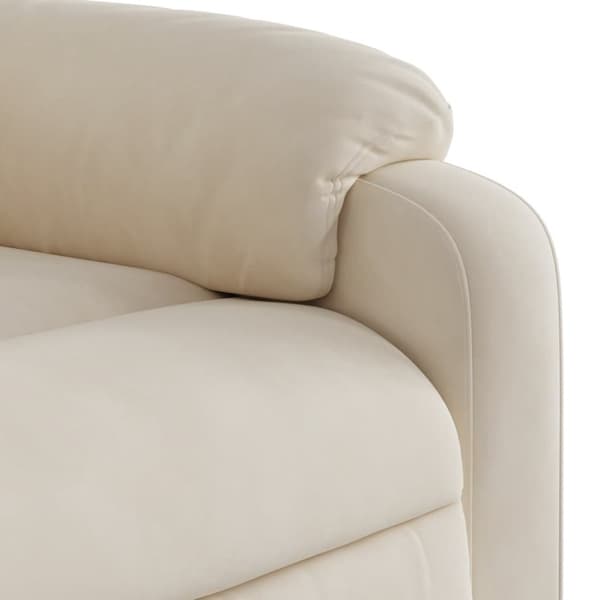 vidaXL Massagefåtölj beige mikrofibertyg