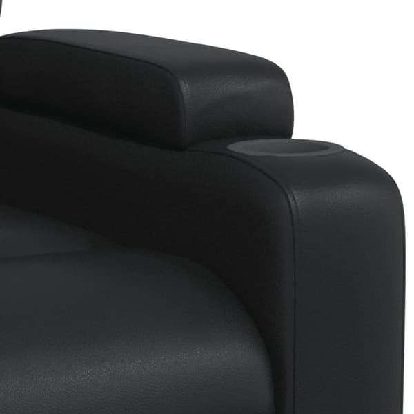 vidaXL Reclinerfåtölj svart konstläder