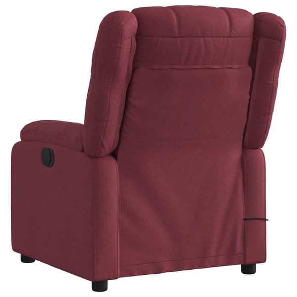 vidaXL massagestol stof vinrød