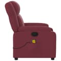 Miniatyrbild 4 av 7: vidaXL Massagefåtölj vinröd tyg