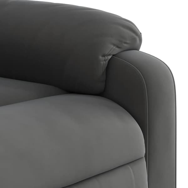 vidaXL Massagefåtölj mörkgrå mikrofibertyg