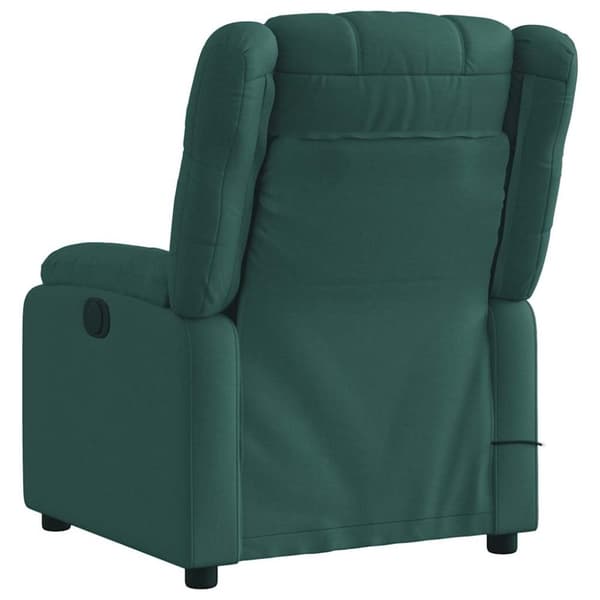 vidaXL Massagefåtölj mörkgrön tyg