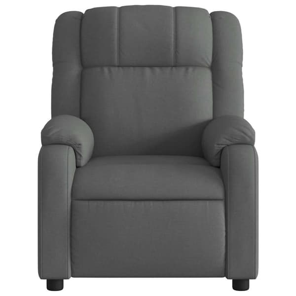vidaXL Massagefåtölj mörkgrå tyg