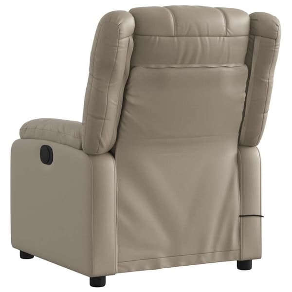 vidaXL Massagefåtölj cappuccino konstläder