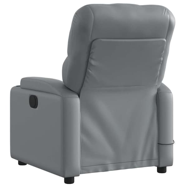 vidaXL Massagefåtölj grå konstläder