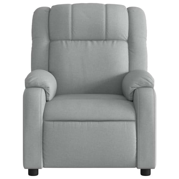 vidaXL Massagefåtölj ljusgrå tyg