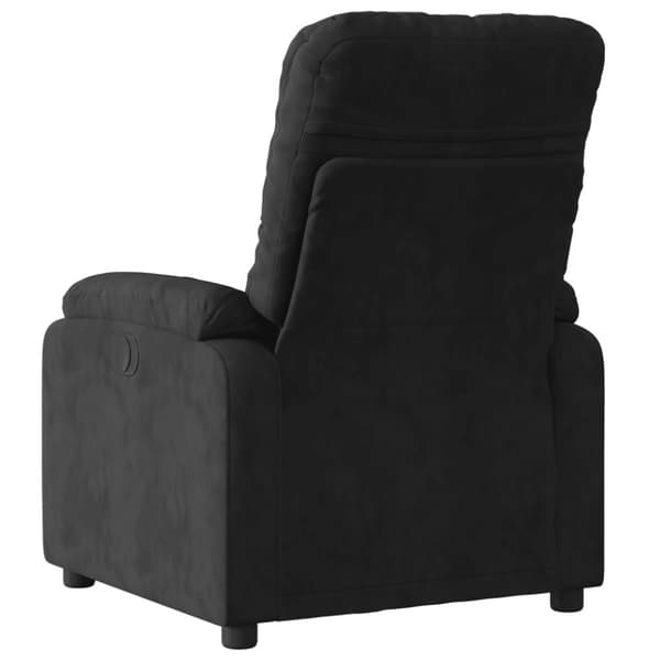 vidaXL Massagefåtölj svart mikrofibertyg