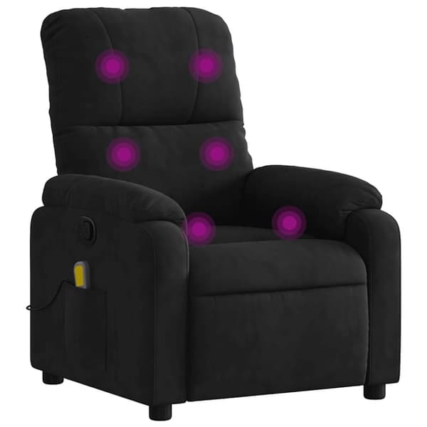 vidaXL massagestol mikrofiberstof sort