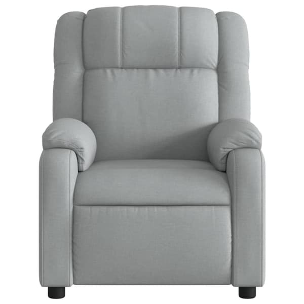 vidaXL Reclinerfåtölj ljusgrå tyg