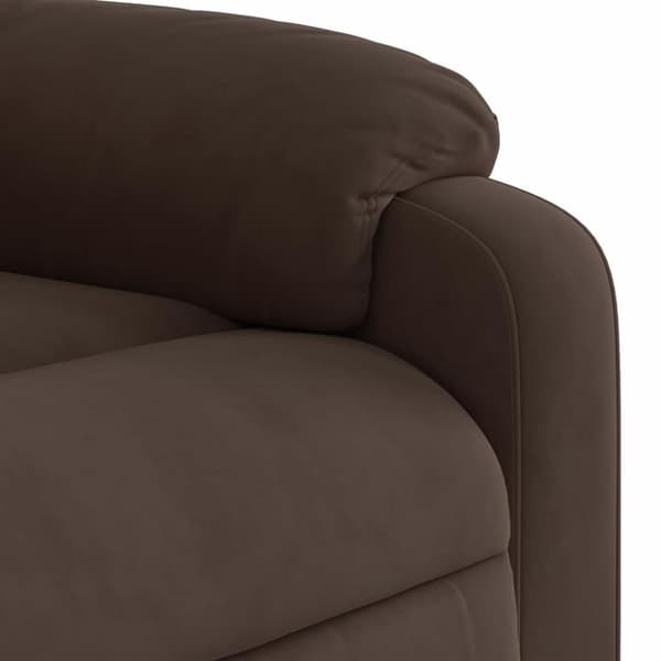 vidaXL Massagefåtölj brun mikrofibertyg