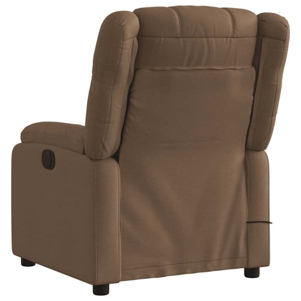 vidaXL Massagefåtölj brun tyg