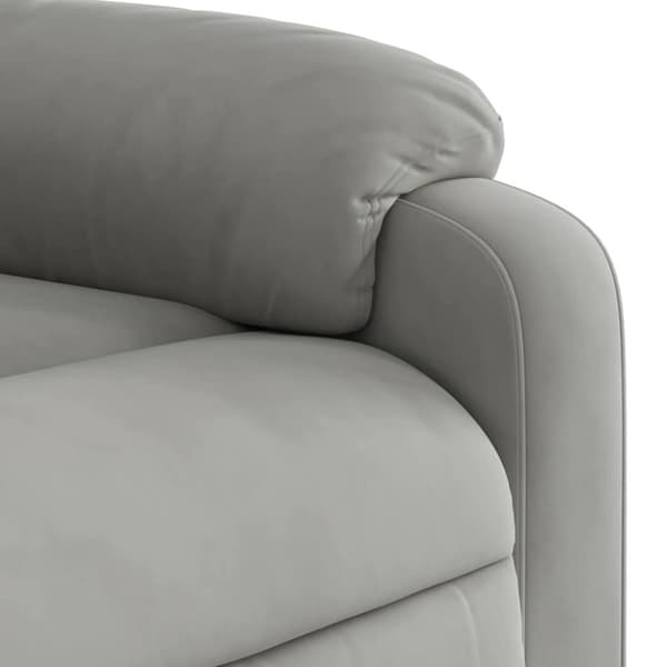 vidaXL Massagefåtölj ljusgrå mikrofibertyg