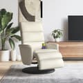Miniatyrbild 11 av 11: vidaXL Massagefåtölj med fotpall gräddvit konstläder