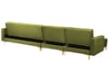 Miniatyrbilde 9 av 11: Hjørnesofa Grønn Fløyel Tuftet stoff Moderne L-formet Modulær 5-seter med fotskammel Høyrevendt sjeselong