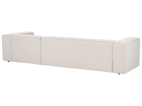 Hörnsoffa Vänstervänd 3-sitsig Beige Sammet Klädd med Armstöd Minimalistisk Stil Vardagsrum
