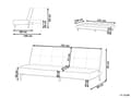 Miniatyrbild 3 av 10: Bäddsoffa Ljusgrönt Tyg Modernt Vardagsrum Gästrum Konvertibel 3 Sits Utan Armstöd Minimalistisk Design