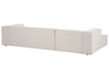 Miniatyrbild 5 av 9: Hörnsoffa Högervänd 3-sitsig Beige Sammet Klädd med Armstöd Minimalistisk Stil Vardagsrum