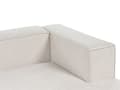 Miniatyrbild 7 av 9: Hörnsoffa Högervänd 3-sitsig Beige Sammet Klädd med Armstöd Minimalistisk Stil Vardagsrum