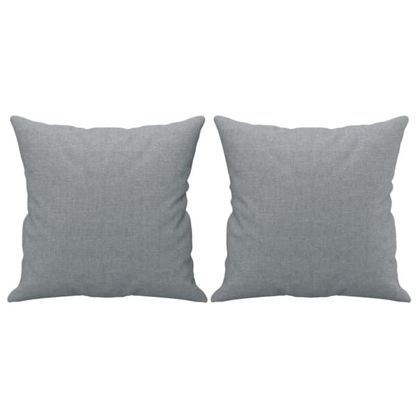 vidaXL 2-sits soffa med prydnadskuddar ljusgrå 140 cm tyg