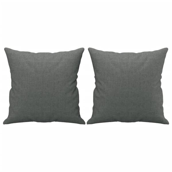 vidaXL 2-personers sofa med pyntepuder 140 cm stof mørkegrå