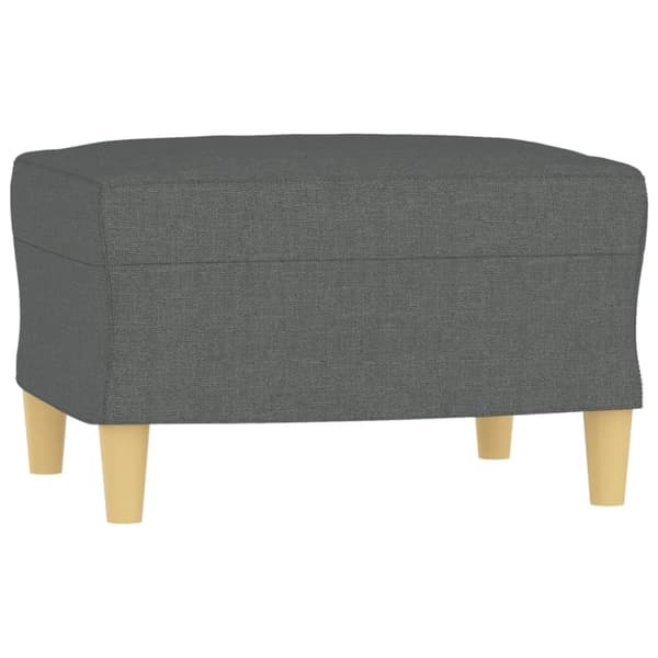 vidaXL 3-personers sofa med fodskammel 180 cm stof Mørkegrå
