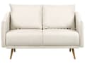Miniatyrbilde 9 av 11: Stuesett Beige ryggputer i stoff Metall Gylne Ben Retro Glamour