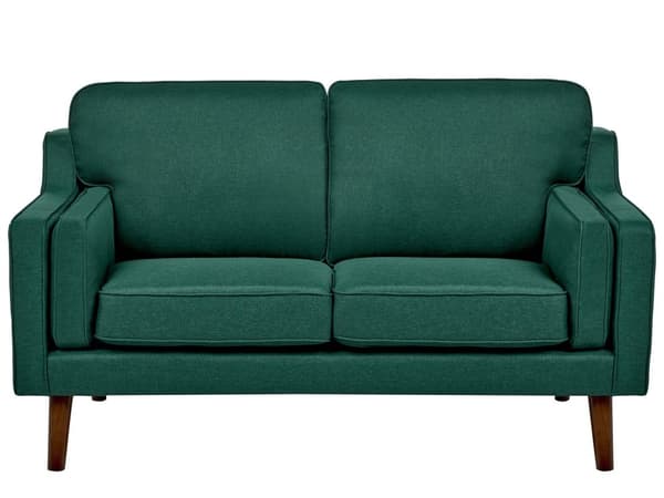 Sofa Mørkegrønn 2-seters stoffsofa Ben Eiketre Klassisk Stue fra midten av århundret