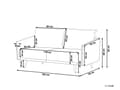 Miniatyrbilde 3 av 11: Sofa Beige Polyester 3-seters ryggpolstret sete Metall Gyllen Ben Retro Glamour