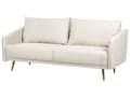 Miniatyrbilde 4 av 11: Sofa Beige Polyester 3-seters ryggpolstret sete Metall Gyllen Ben Retro Glamour